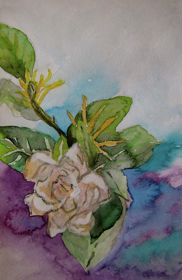 Gardenia 2 Painting by Beverley Harper Tinsley