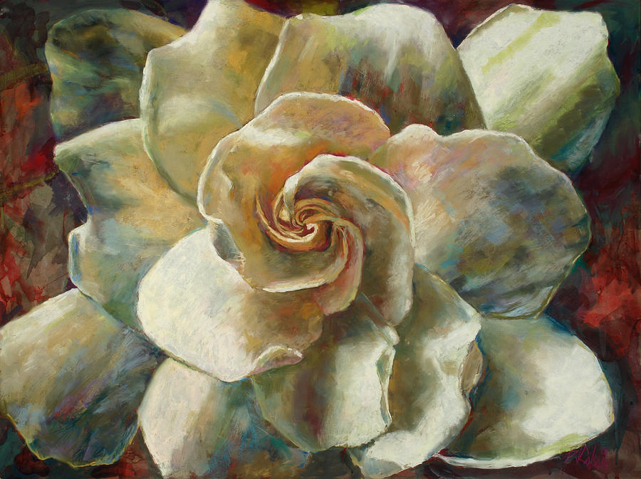 White Gardenia Painting - Gardenia by Billie Colson White Gardenia Painting - Gardenia by Billie Colson