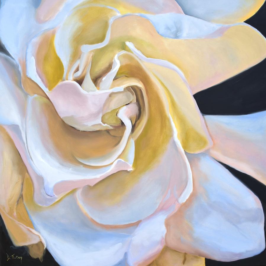 Gardenia Oil Painting Painting by Donna Tuten
