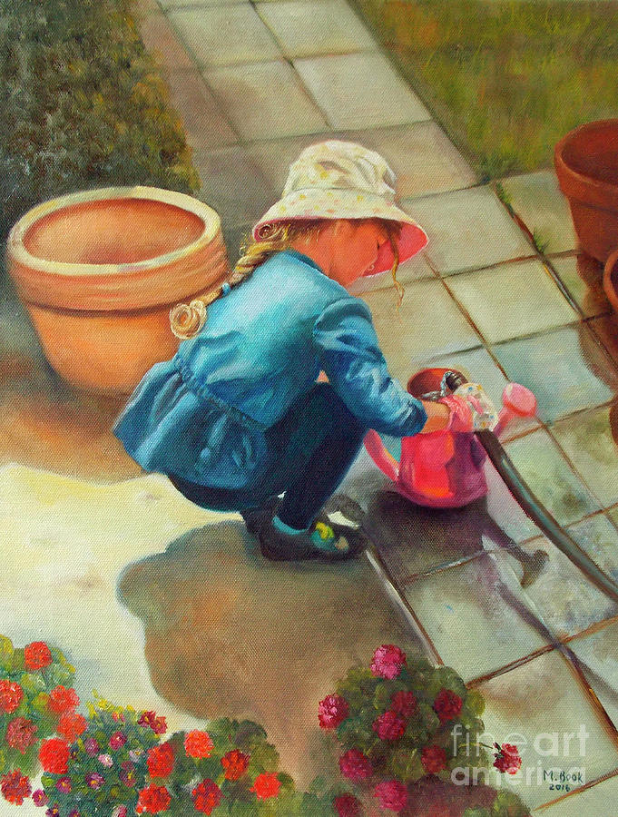 Gardening Painting by Marlene Book