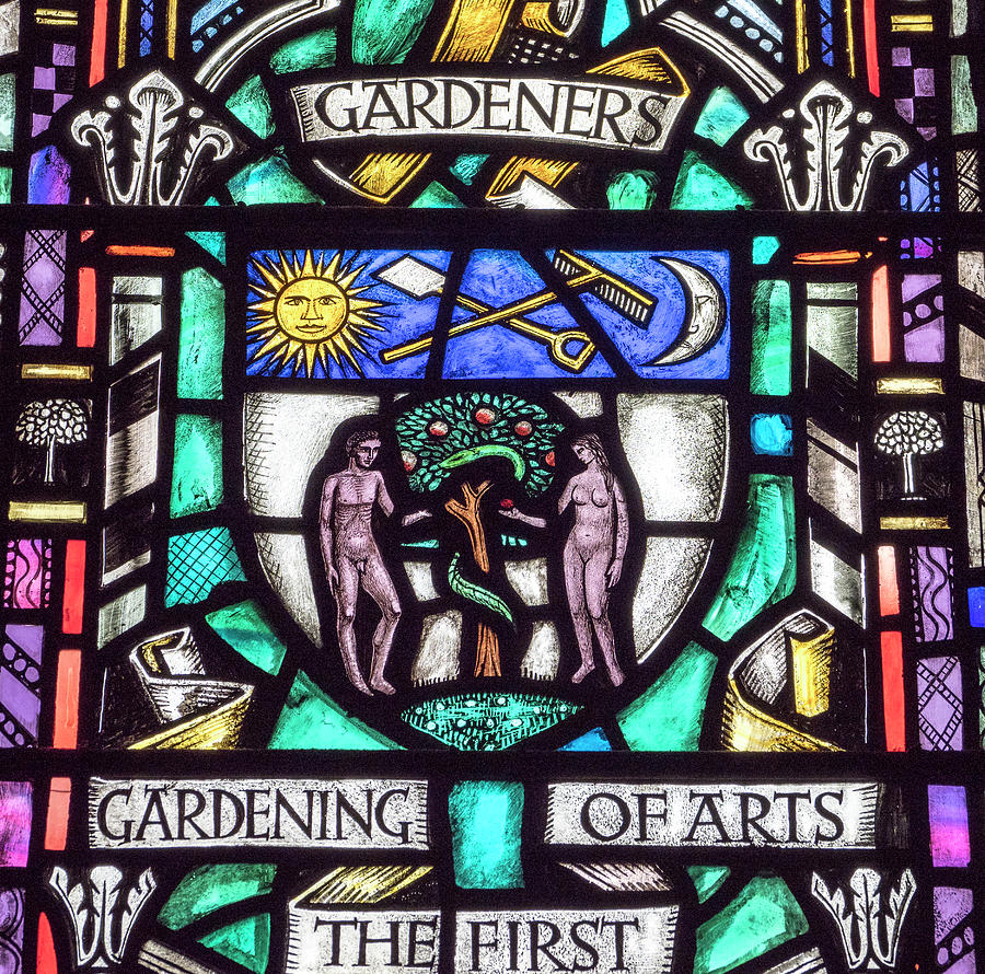Gardening Stained Glass Photograph by Jean Noren
