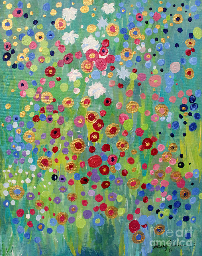 Gardens Dance Painting by Stacey Zimmerman
