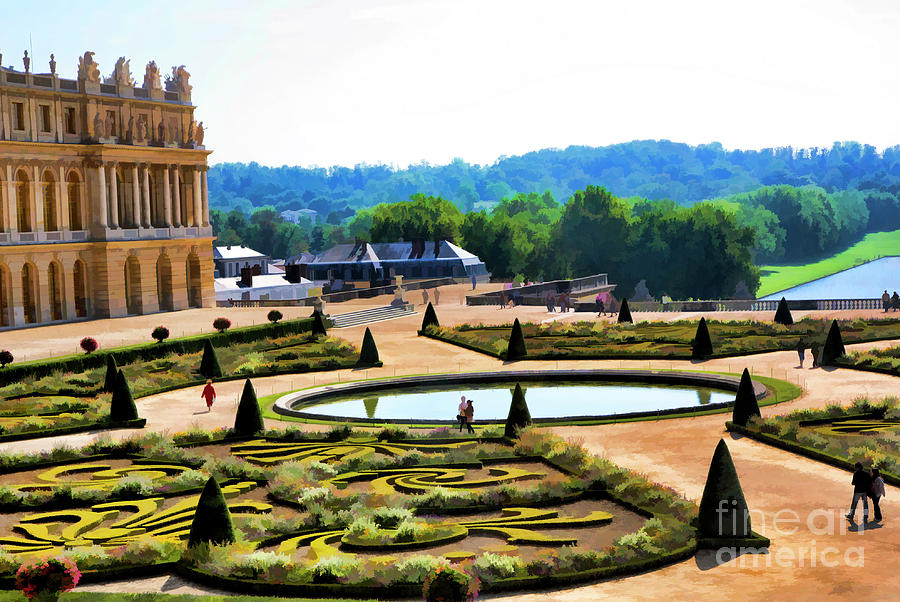 Gardens of Versailles Rear France  Photograph by Chuck Kuhn