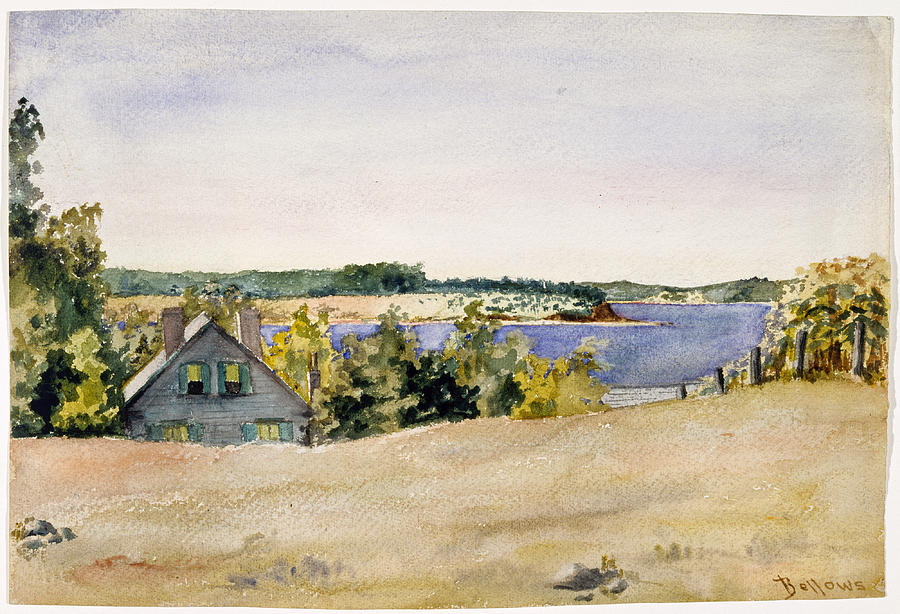 George Bellows Drawing - Gardiners Bay from Sag Harbor by George Bellows