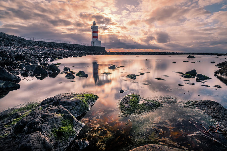 Gardur lighthouse - Iceland - Travel photography Photograph by Giuseppe Milo