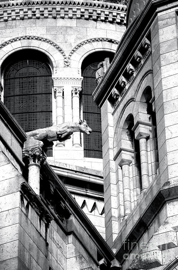 Gargoyle at Sacred Heart Paris Photograph by John Rizzuto
