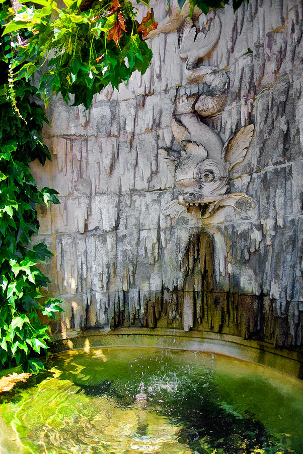 Gargoyle Fish Fountain of Biltmore Estate Photograph by Ginger Wakem