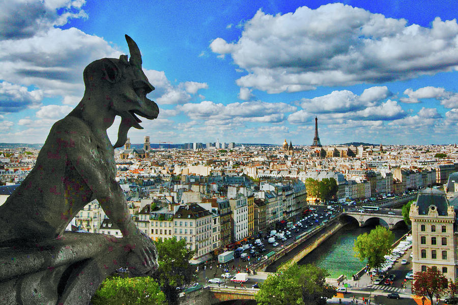 Gargoyle with a View Photograph by Kevin Schwalbe