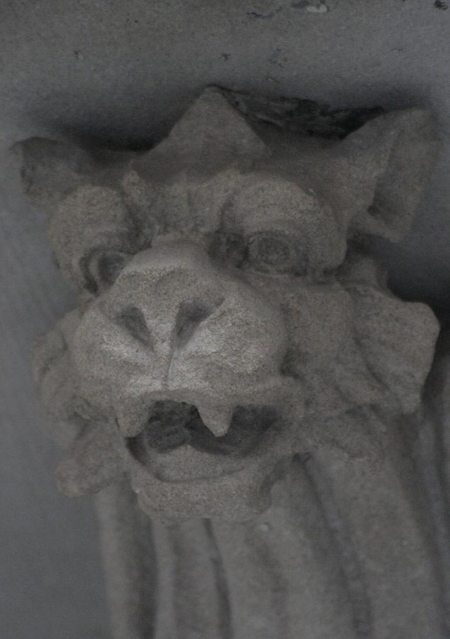 Architecture Photograph - Gargoyle with Fangs by Christopher J Kirby