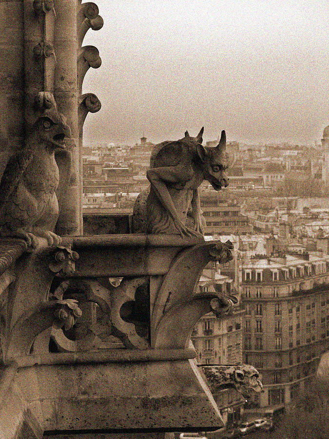 Gargoyles of Notre Dame Photograph by Mark Currier