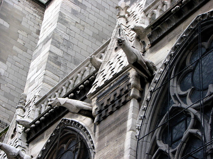 Gargoyles of Our Lady Photograph by T Guy Spencer