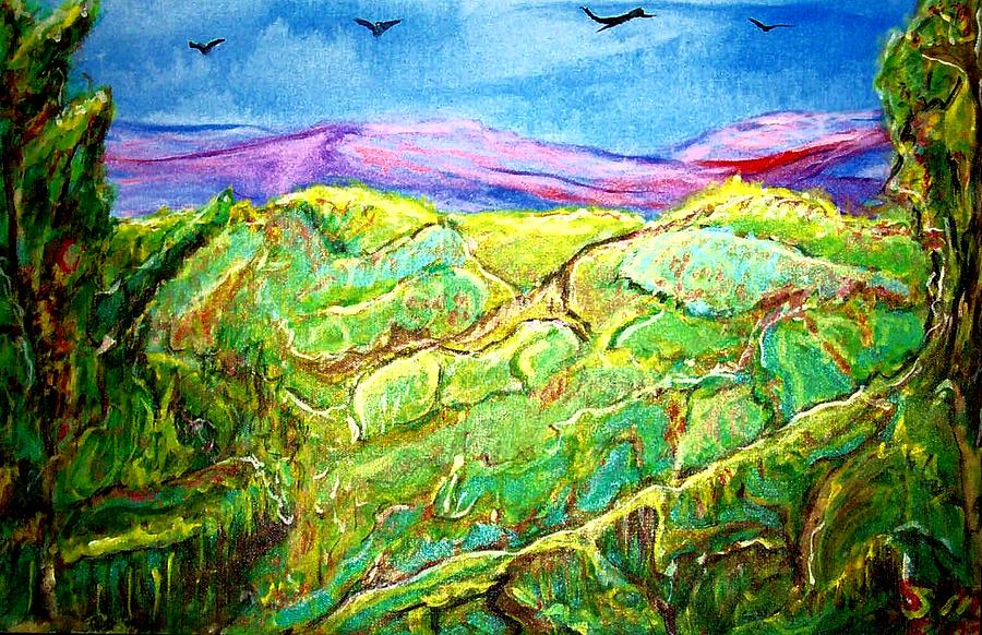 Garland Park Mountain Scene Painting by Stanley Morganstein