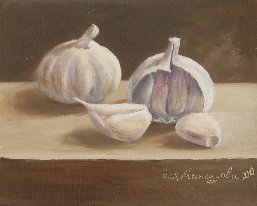 Garlic Painting by Eleonora Mingazova - Fine Art America