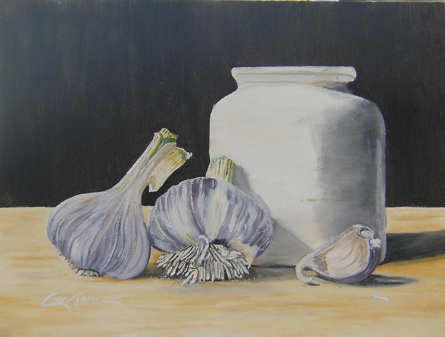 Garlic Painting - Garlic is Ready by Connie Rowsell