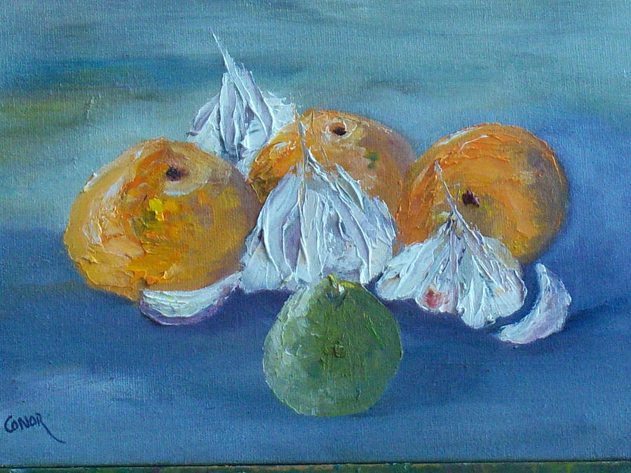 Garlic Orange Lime Painting by Conor Murphy