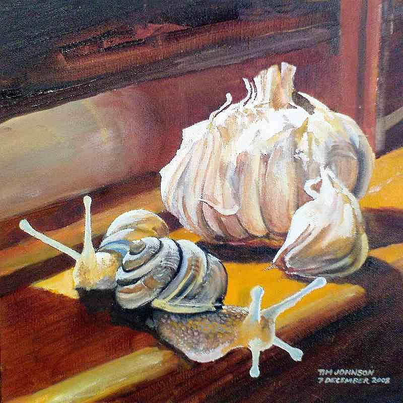 Garlic Painting by Tim Johnson