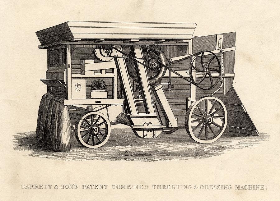 Black And White Drawing - Garrett And Son S Patent Combined by Vintage Design Pics