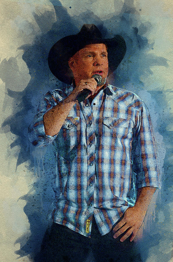 Garth Brooks Digital Art By Lilia Kosvintseva