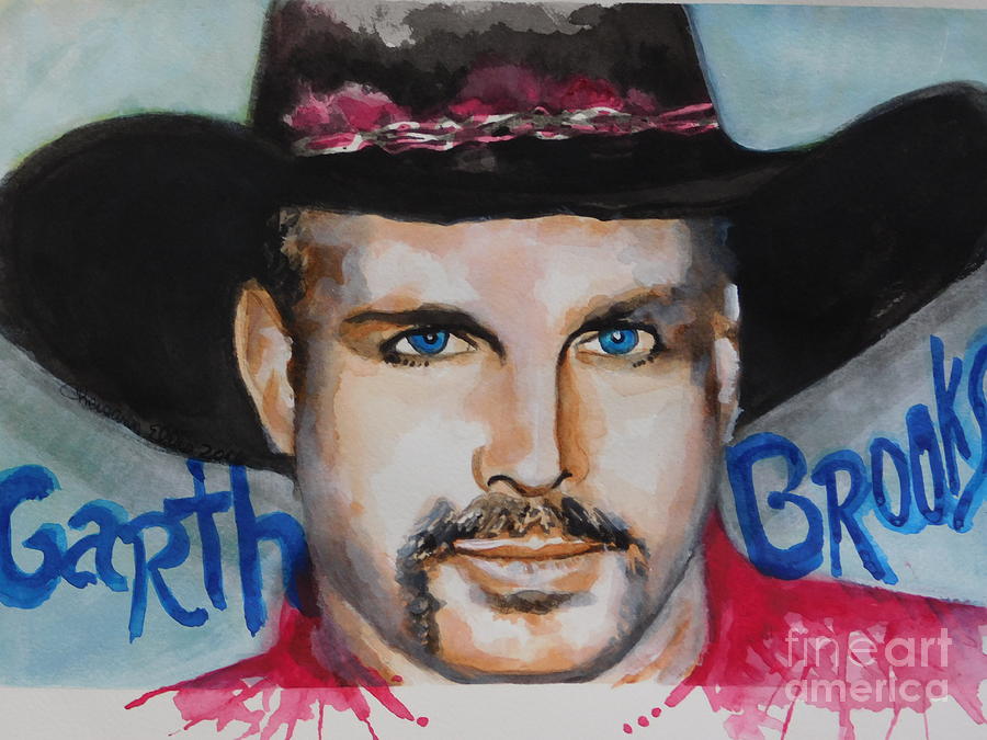 Garth Brooks Painting by Chrisann Ellis