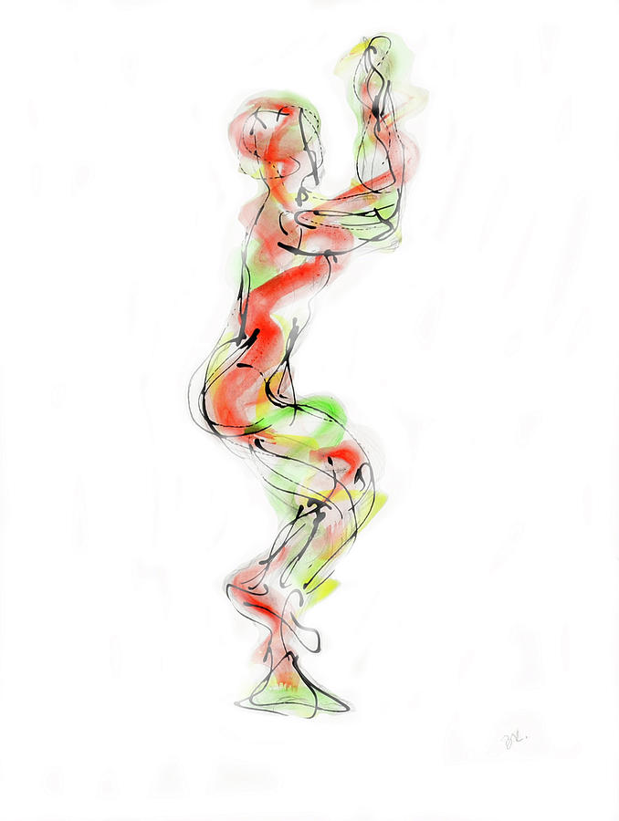 Garudasana Painting by Boryana Korcheva