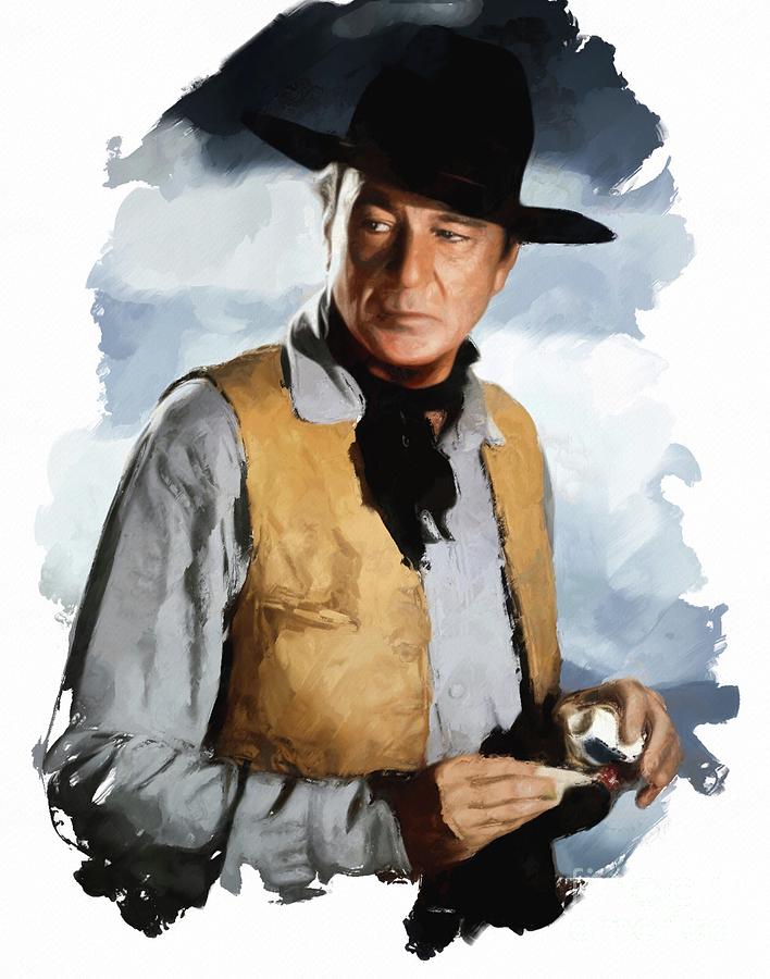 Hollywood Painting - Gary Cooper, Actor by Esoterica Art Agency