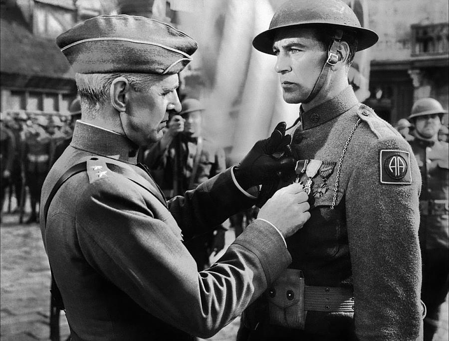 Gary Cooper getting a Medal of Honor as Sergeant York 1941 Photograph by David Lee Guss