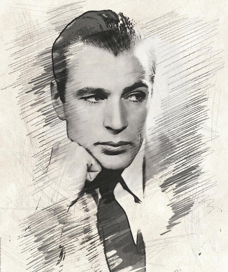 Gary Cooper, Vintage Actor Digital Art