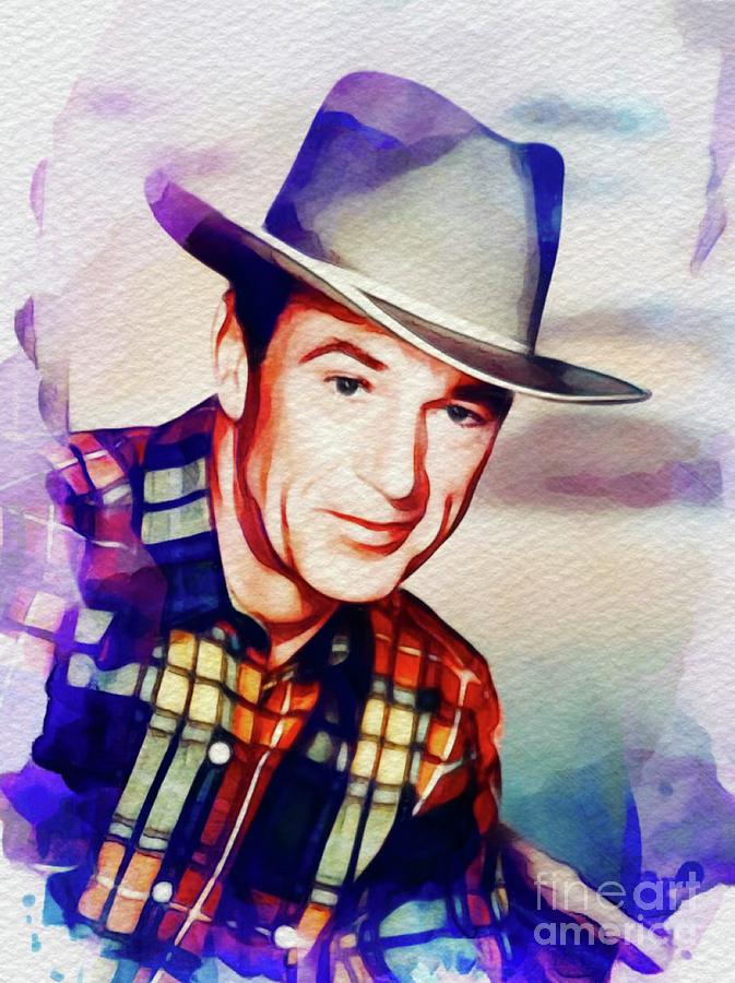 Hollywood Painting - Gary Cooper, Vintage Movie Star by Esoterica Art Agency