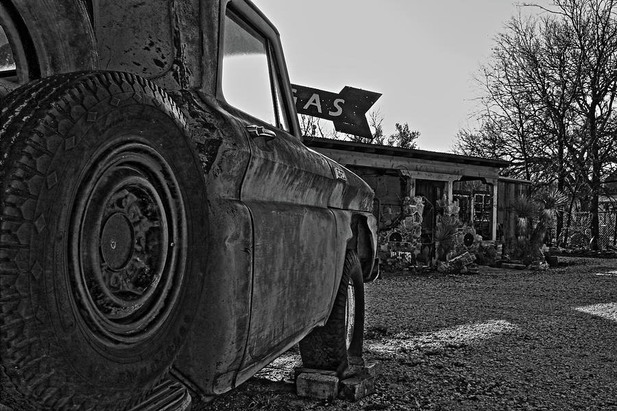 Gas and Truck Black and White Photograph by Daniel Koglin