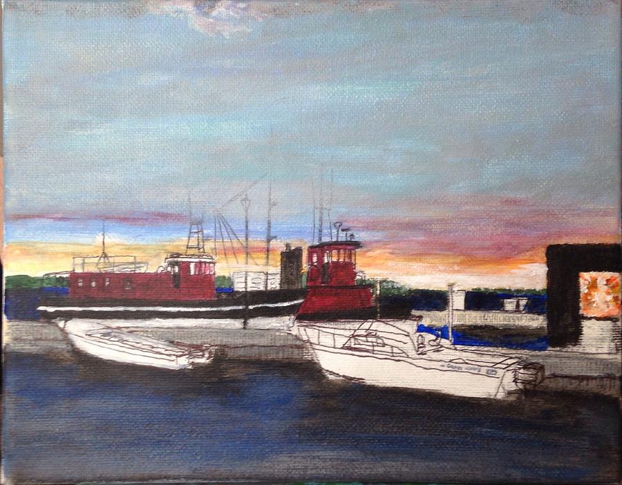 Gas Dock Painting by Joel Charles - Fine Art America