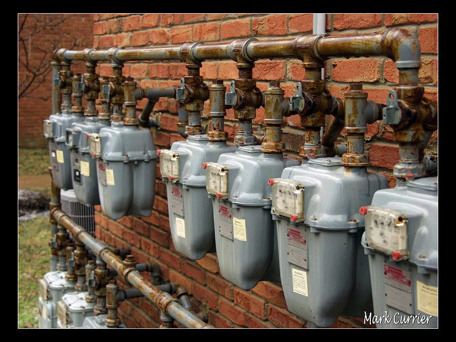 Gas Meters Photograph by Mark Currier