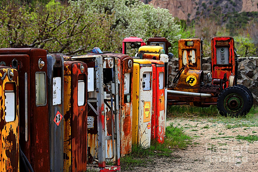 Gas Pump Conga Line In New Mexico Photograph