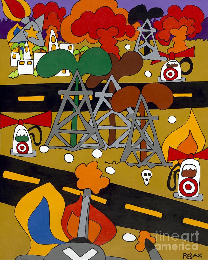 Gas Wars Painting by Rojax Art