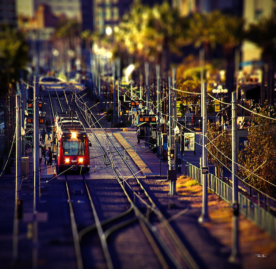 Gaslamp Trolley Stop San Diego Photograph by Russ Harris