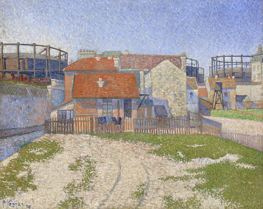 Gasometers at Clichy, from 1886 Painting by Paul Signac
