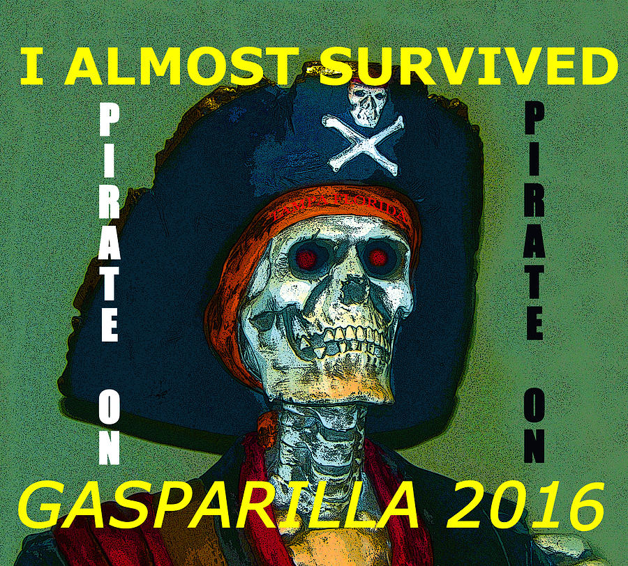 Gasparilla 2016 T Shirt Painting by David Lee Thompson