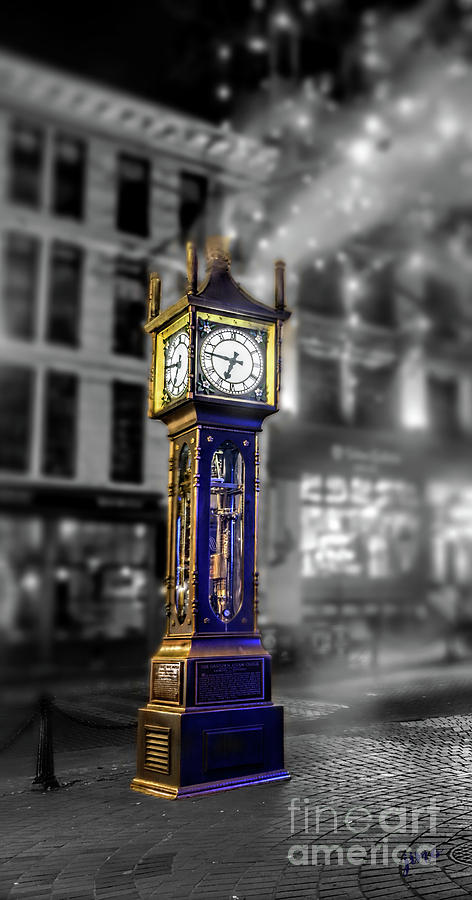 Gastown Steam Clock Digital Art