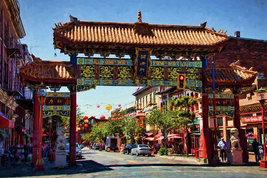 Gate of Harmonious Interest - Chinatown - Victoria British Columbia Photograph by Peggy Collins