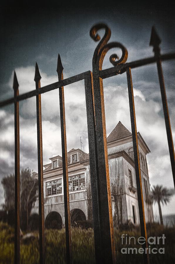 Vintage Photograph - Gate to Haunted House by Carlos Caetano
