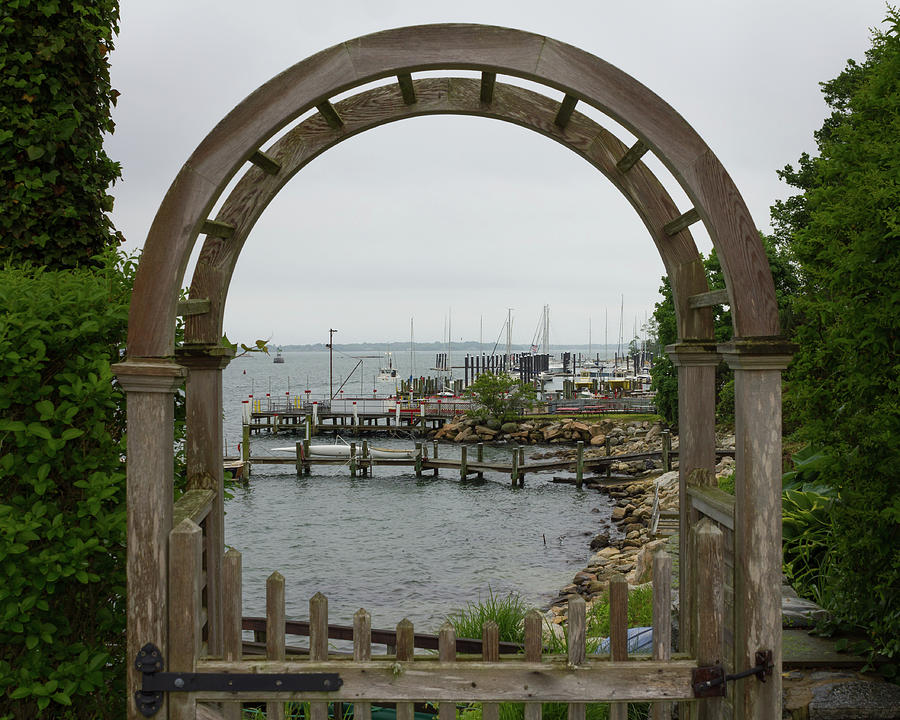 Boat Photograph - Gate to Noank Harbor by Kirkodd Photography Of New England