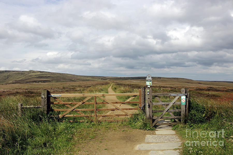 Gate to Ashop Moor on the High Peak Derbyshire Photograph by Julia Gavin