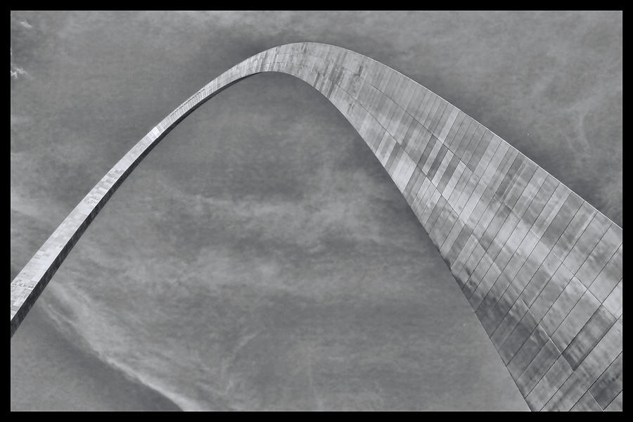 Gateway Arch # 6 - B and W Photograph by Allen Beatty