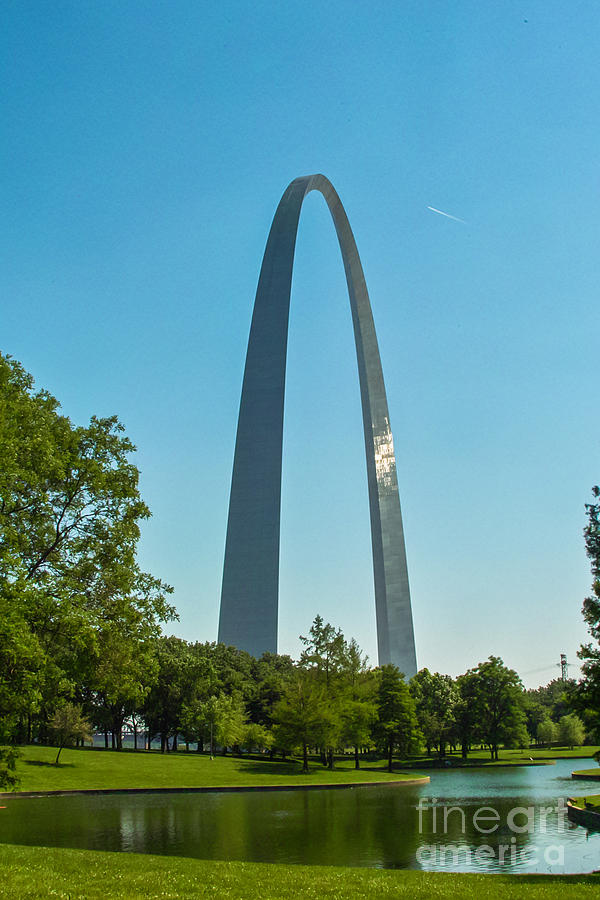 Gateway Arch And Pond St. Louis Missouri Photograph
