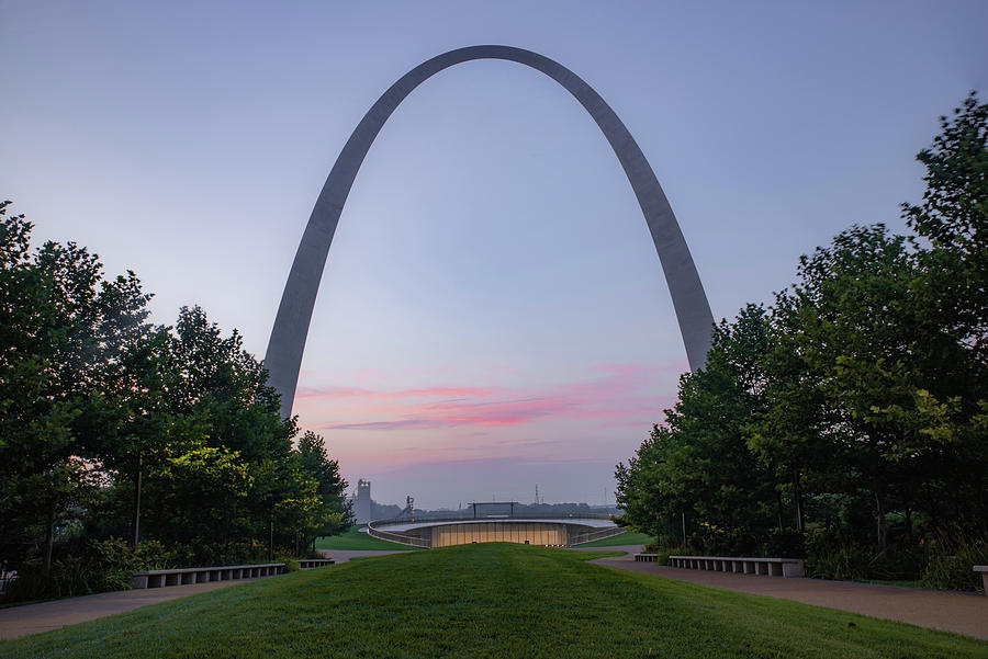 Gateway Arch Morning Landscape - Saint Louis Missouri Photograph by Gregory  Ballos