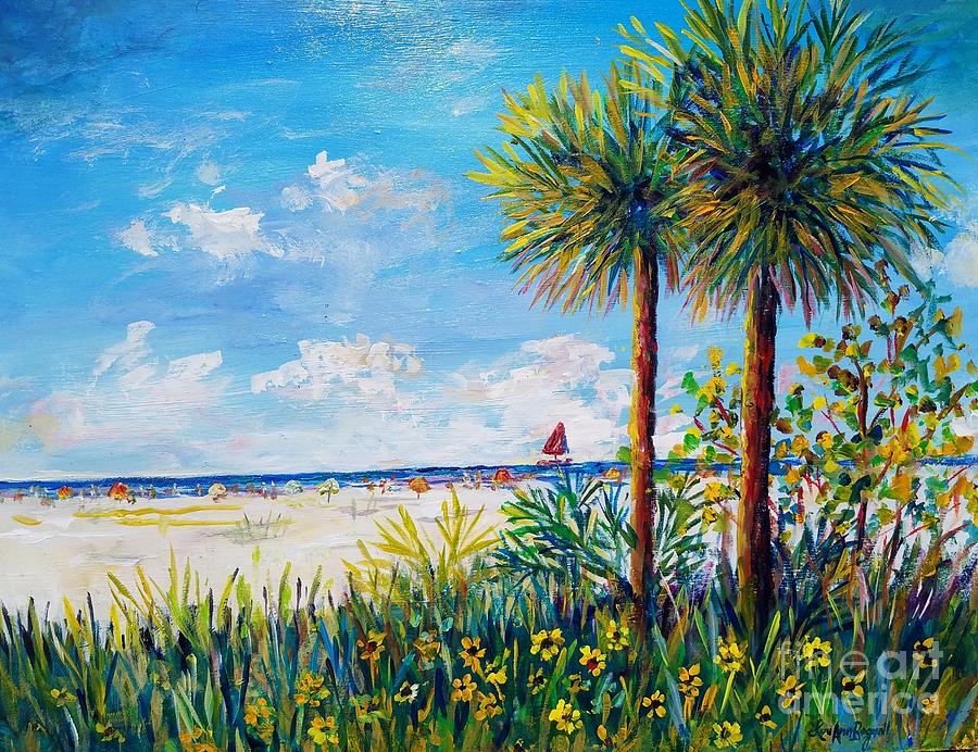 Beach Painting - Gateway to Siesta Key Beach  by Lou Ann Bagnall