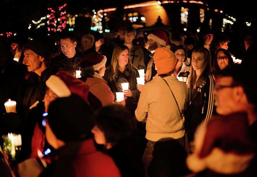 Gathering for Christmas Candlelight Walk Photograph by Cary Leppert ...