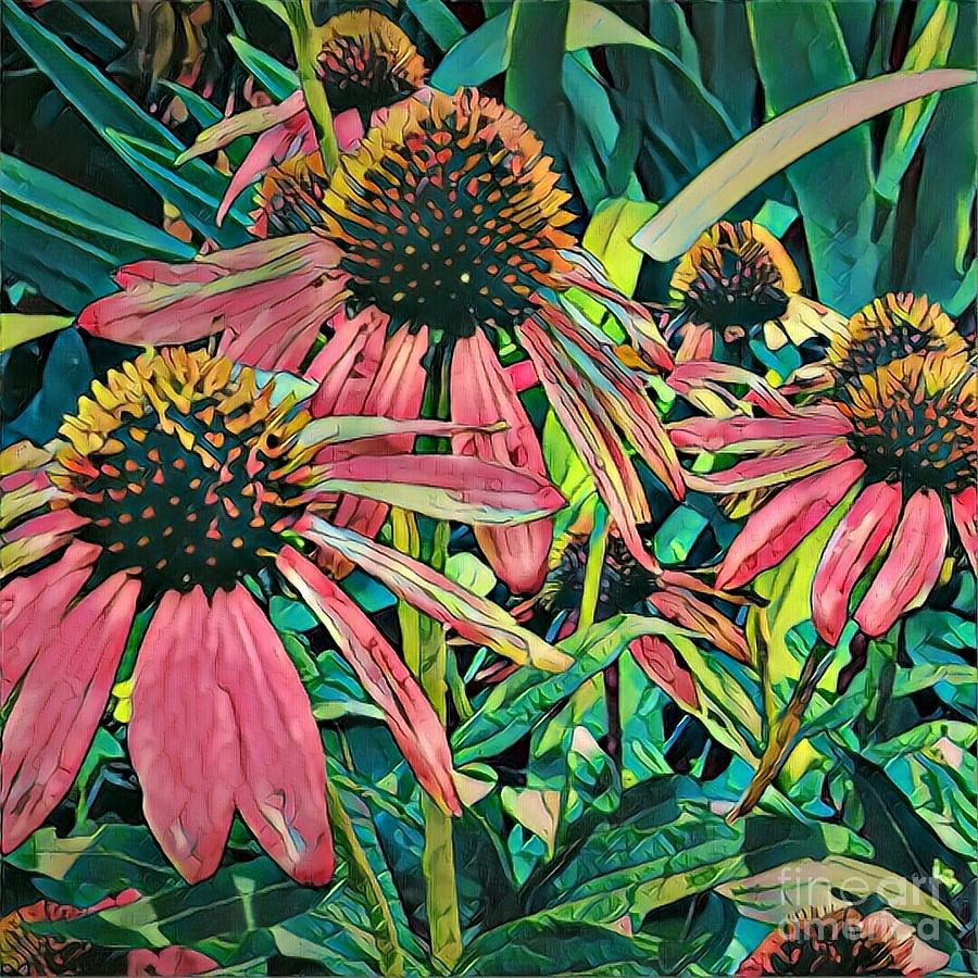 Gathering of Coneflowers by Diane Miller Gathering of Coneflowers by Diane Miller