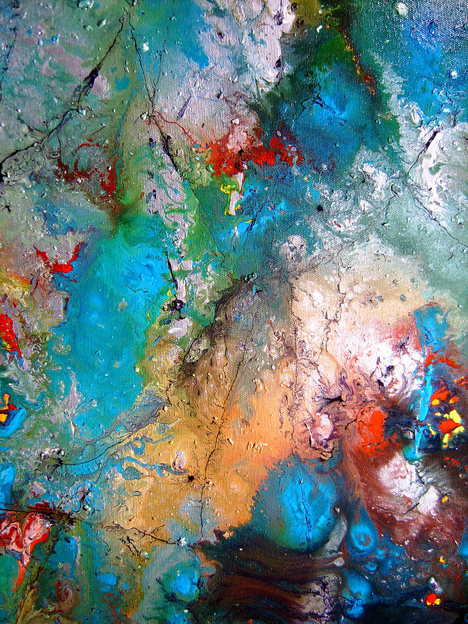 Abstract Painting - Gathering by Pearlie Taylor