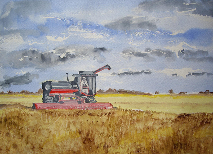 Gathering the Harvest Painting by Carole Robins