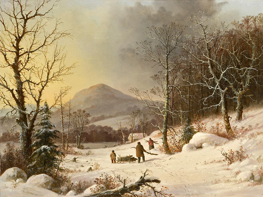 Gathering Wood Painting by George Henry Durrie